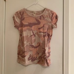 Free People camo T-shirt
